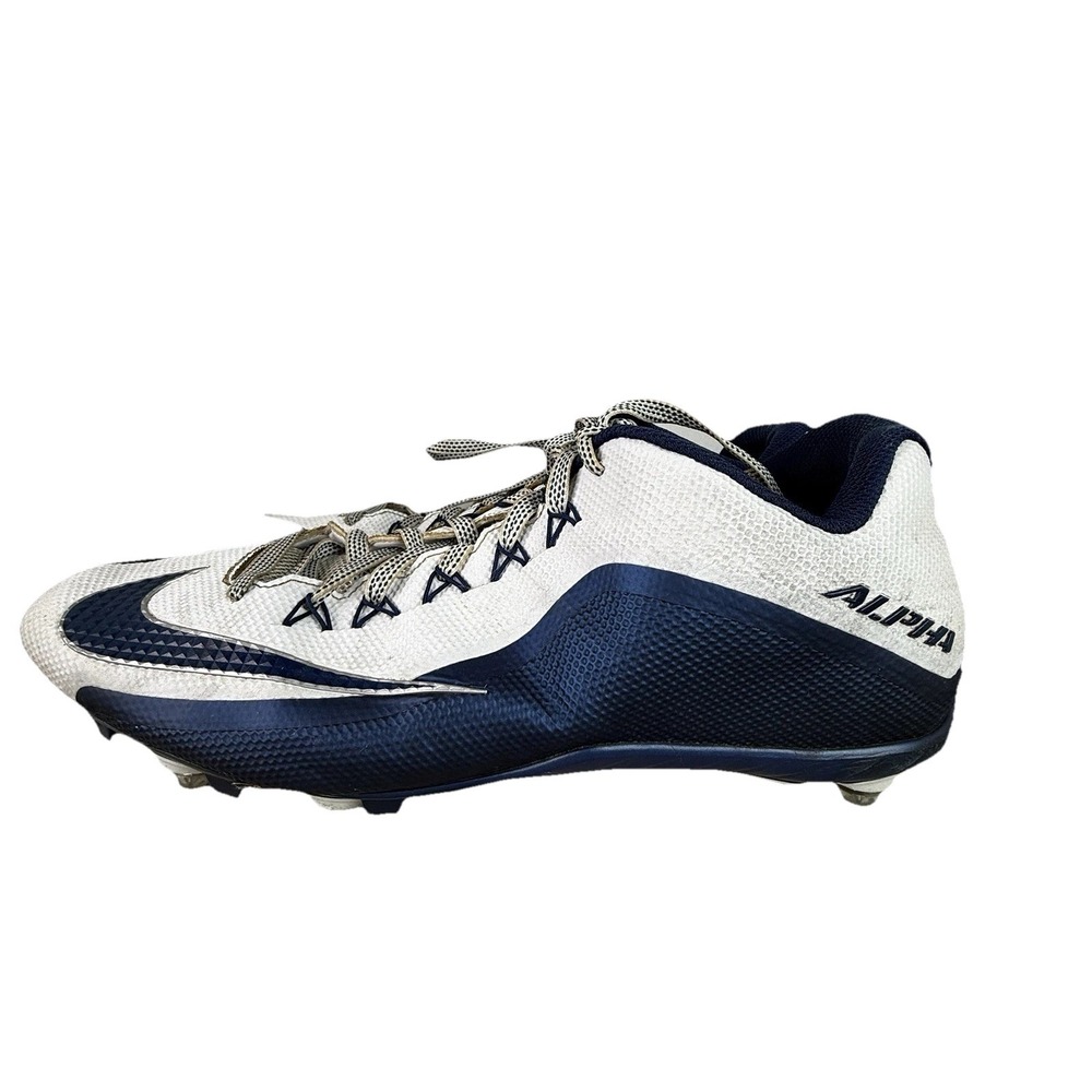 Nike Alpha Pro 2 3/4 TD Football Cleats Mens Size 15 Blue White 719935-144 - Picture 3 of 10